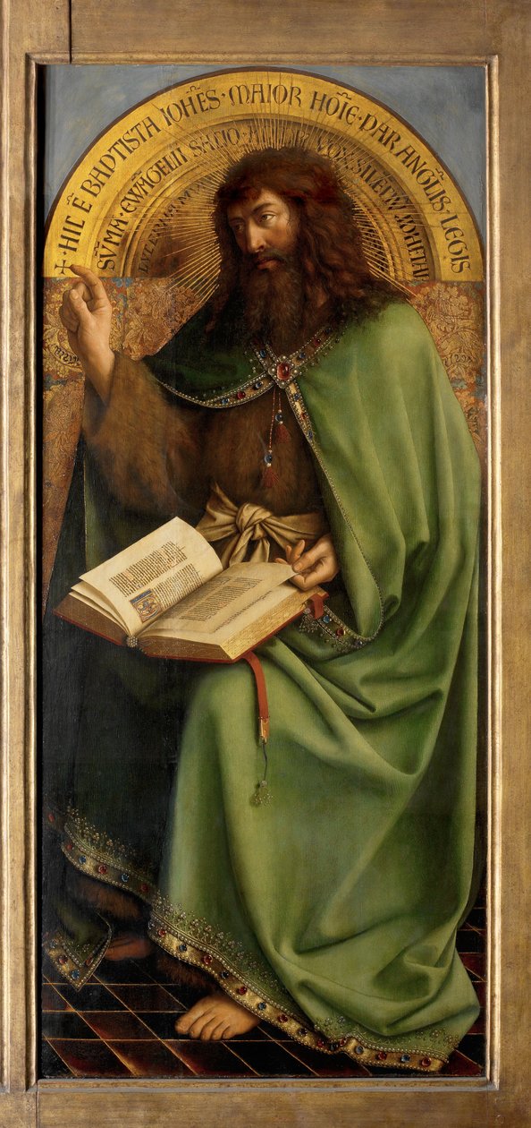 Johannes der Täufer (Detail) von Hubert & Jan van (1390 1441) Eyck