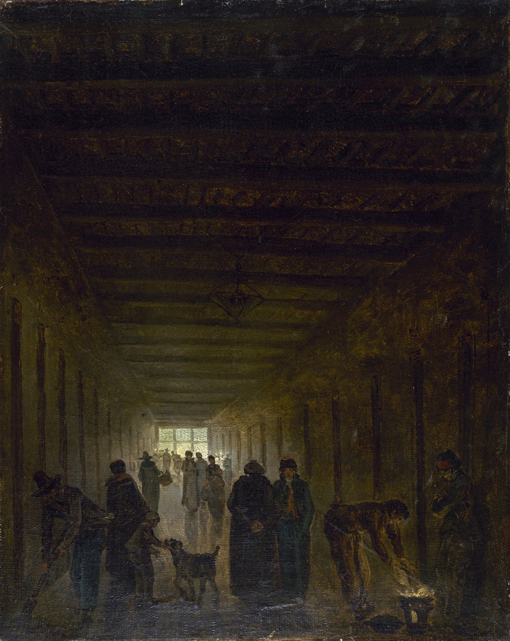 Korridor des Saint-Lazare-Gefängnisses, ca. 1793 von Hubert Robert