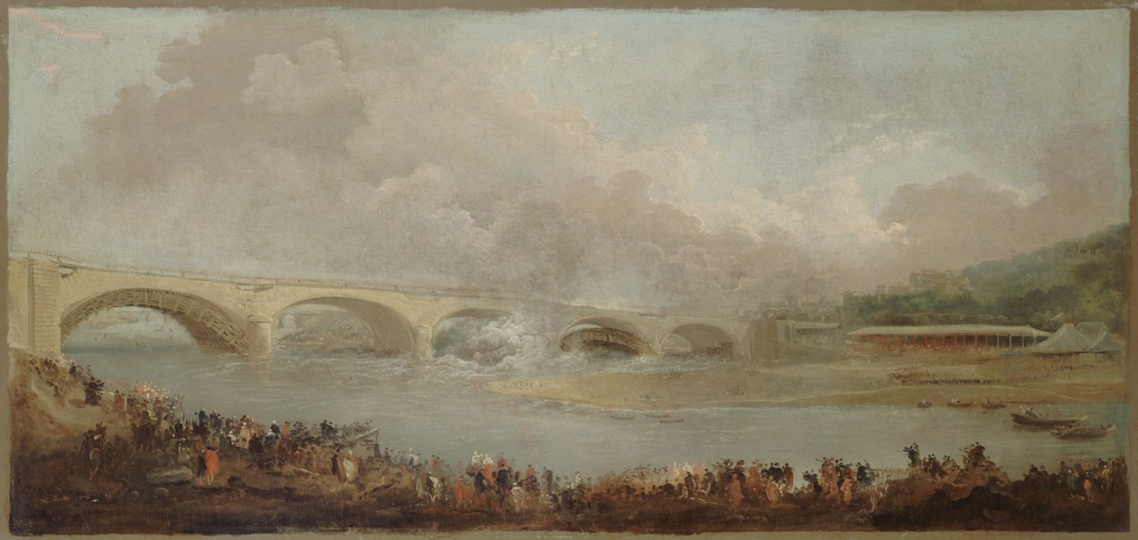 Le décintrement du pont de Neuilly, 22. September 1772 von Hubert Robert