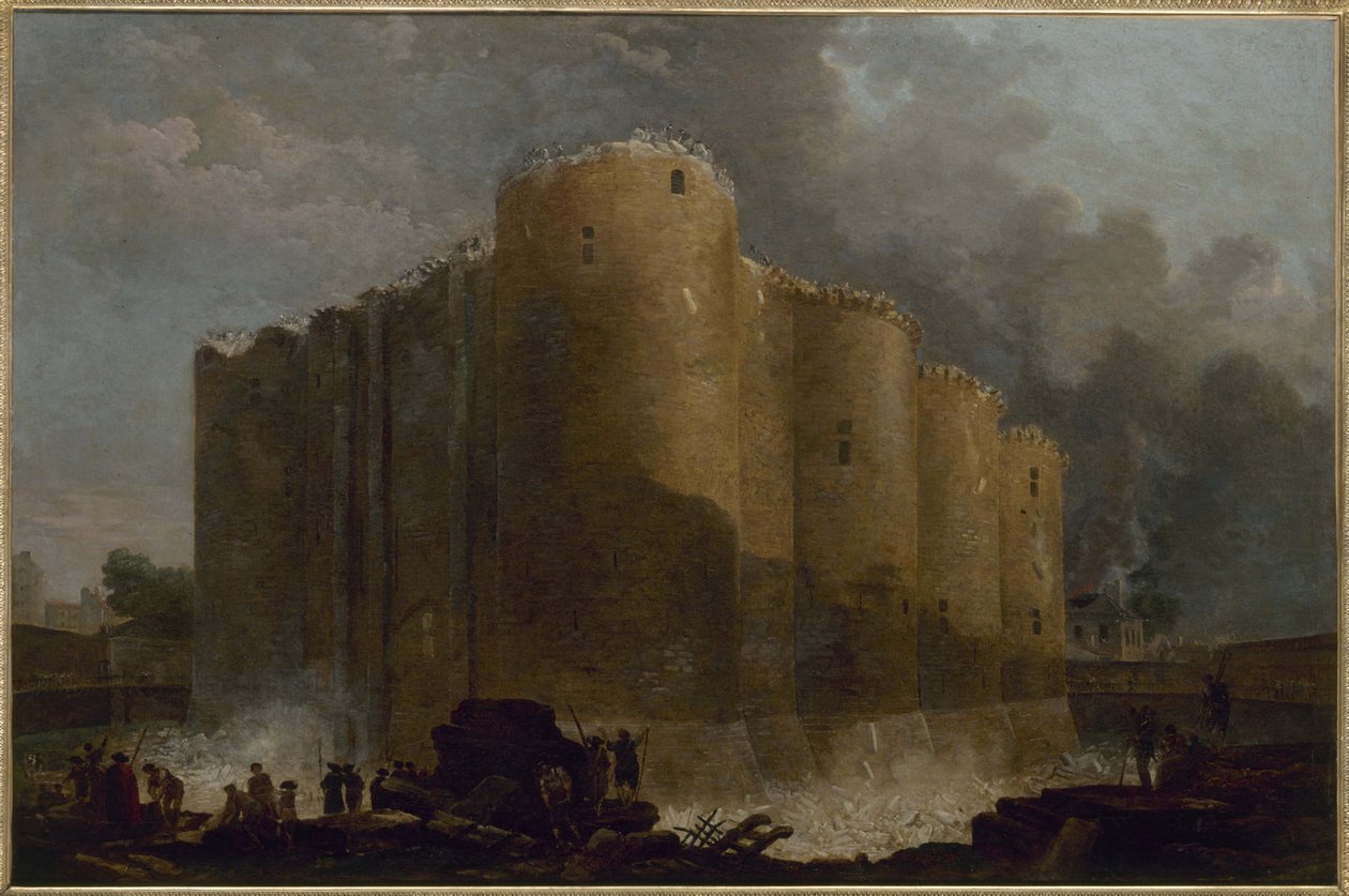 Die Bastille in den ersten Tagen ihres Abrisses von Hubert Robert