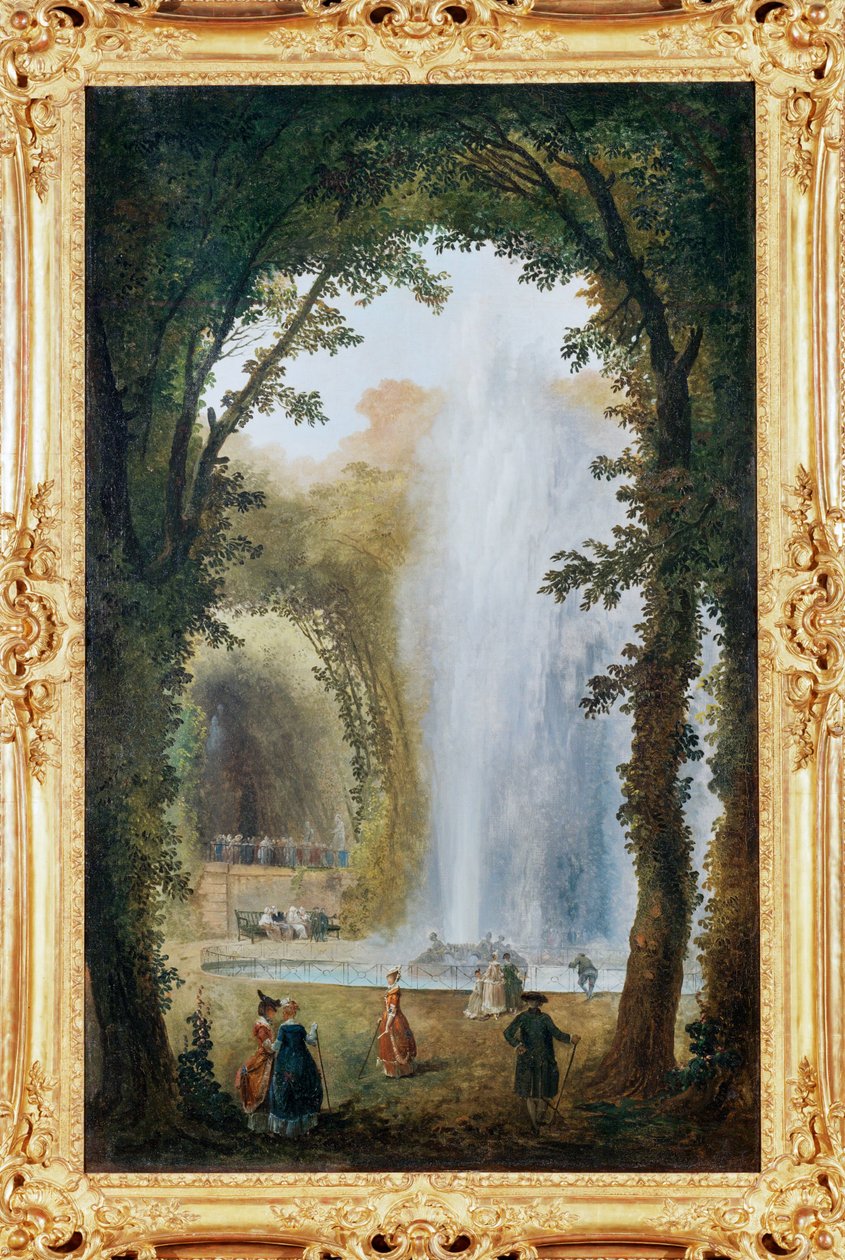 Der Springbrunnen im Boskett der Musen in Marly von Hubert Robert