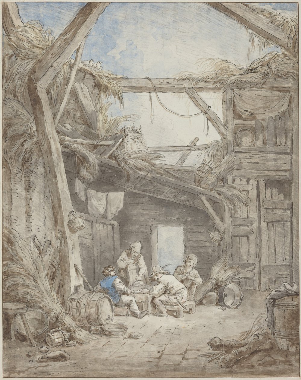 Verfallene Farm von Hubert Robert