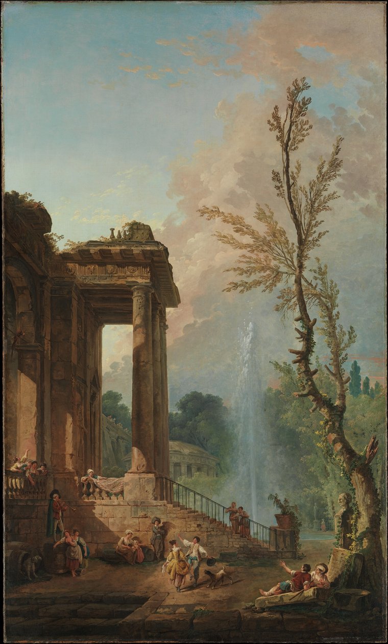 Der Portikus eines Landsitzes von Hubert Robert