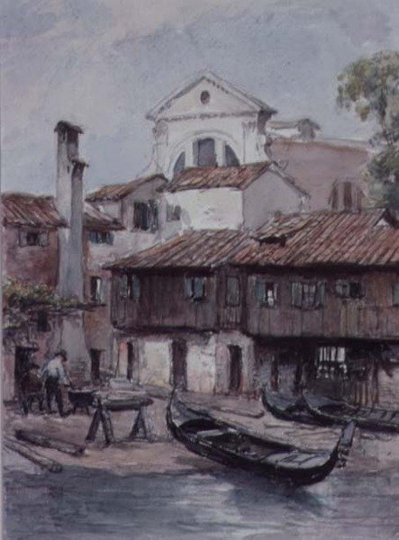 Werft in der Nähe der Kirche San Trovaso, Venedig von Hugh Carter
