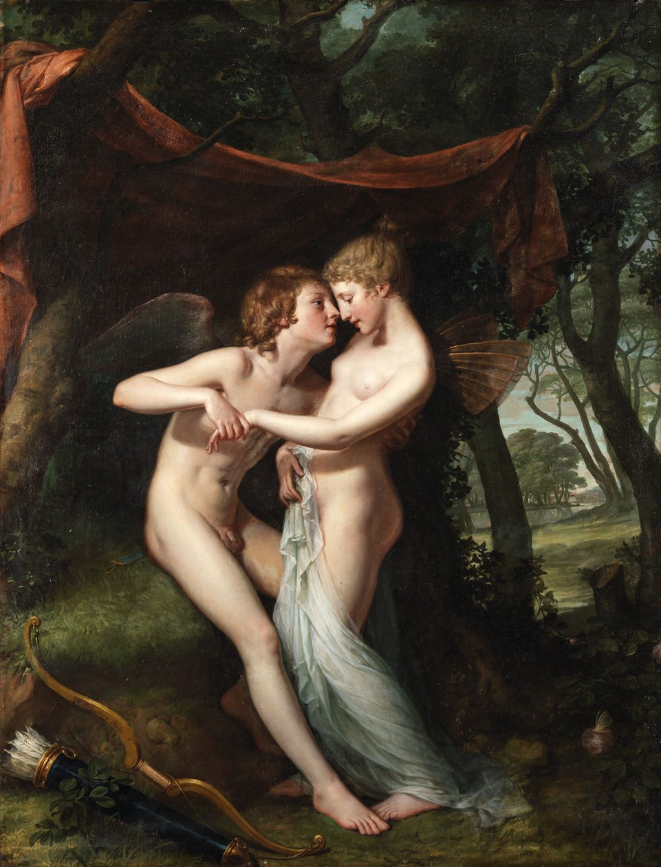 Cupido und Psyche im Hochzeitsgemach von Hugh Douglas Hamilton