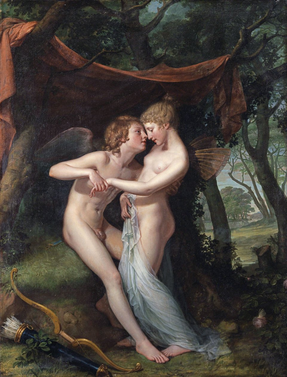 Cupido und Psyche im Hochzeitsgemach von Hugh Douglas Hamilton
