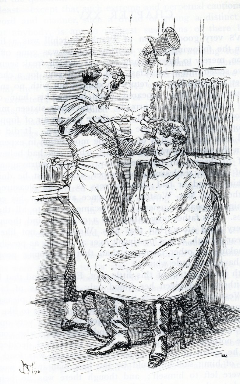 Franz Churchill lässt sich die Haare schneiden von Hugh Thomson