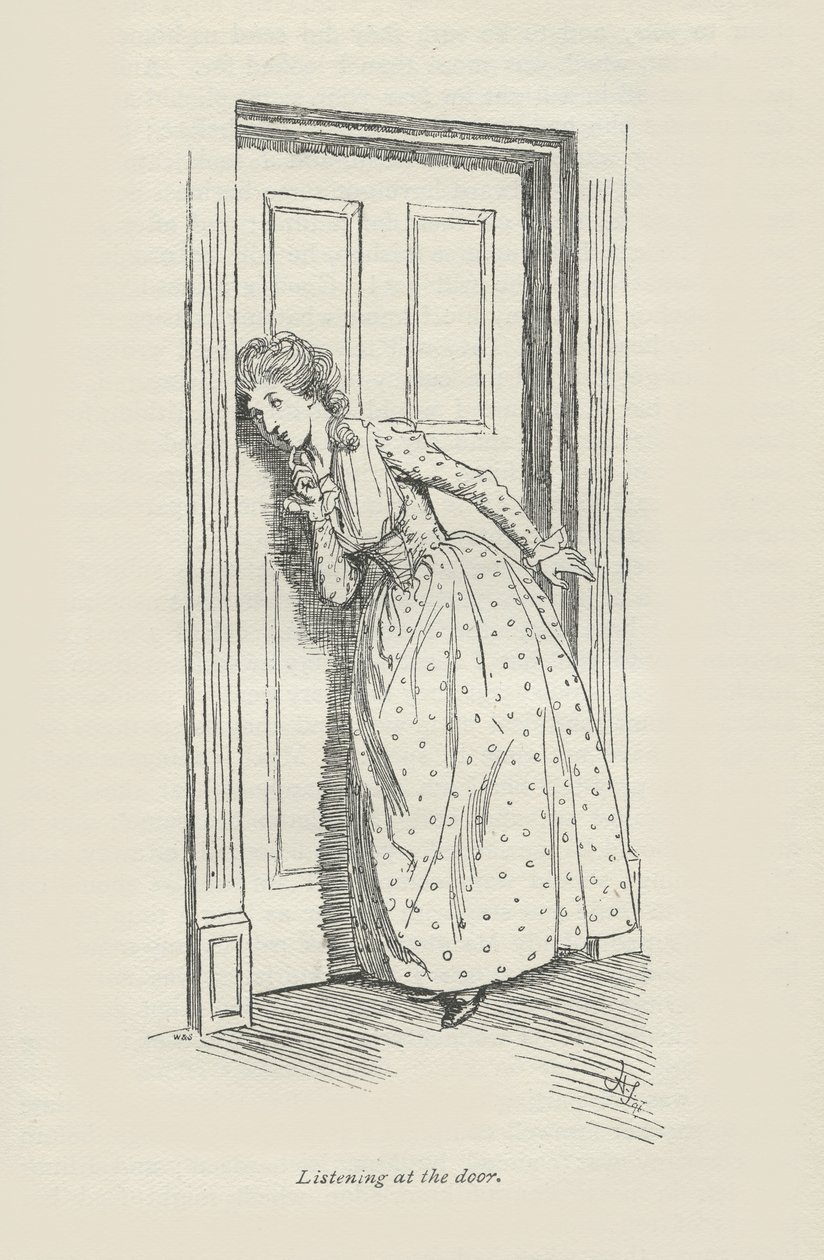 An der Tür lauschen von Hugh Thomson