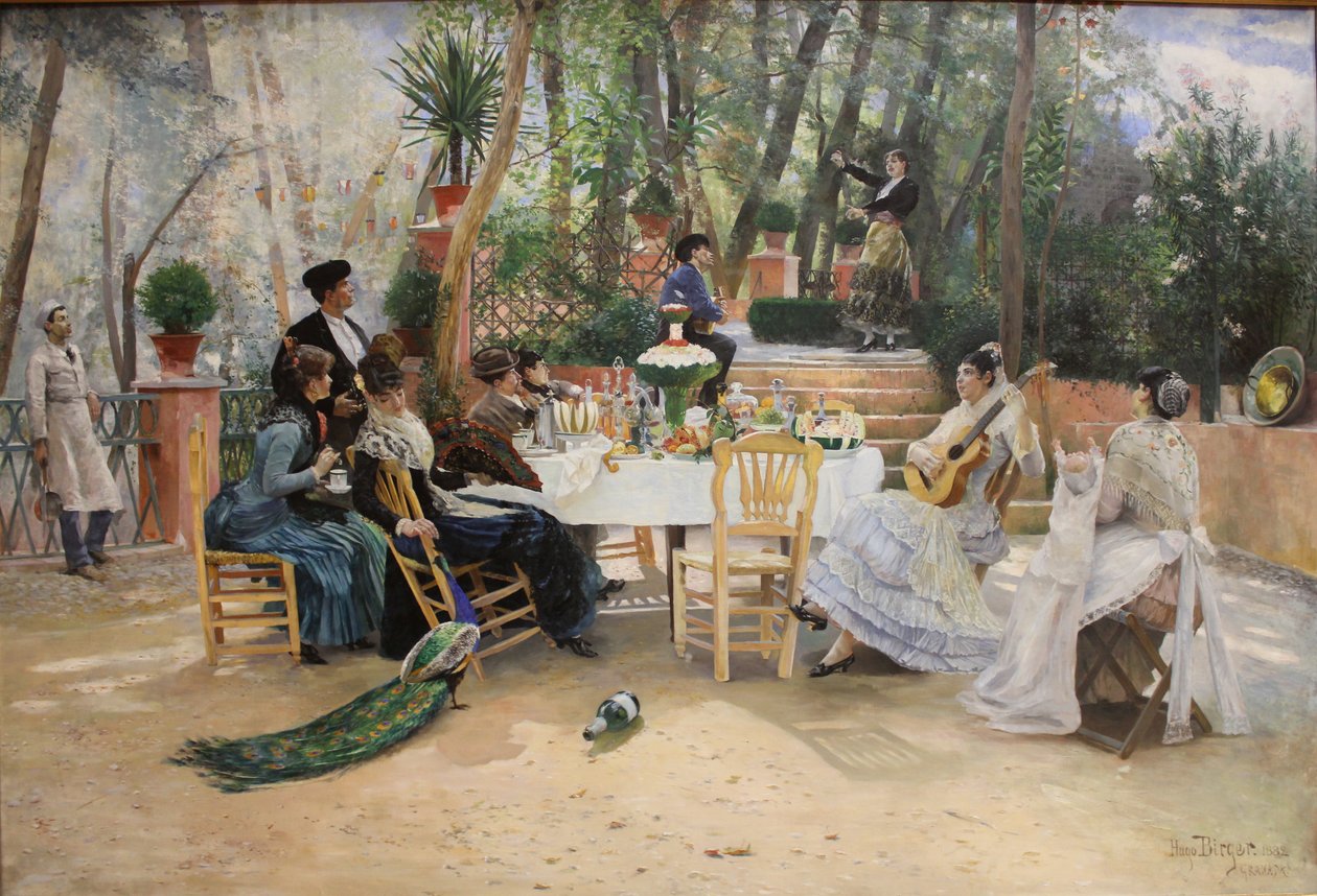 Mittagessen während La Feria in Granada von Hugo Birger