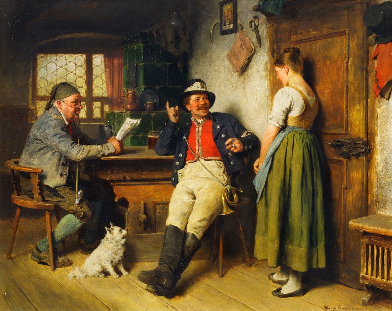 Figuren in einem Innenraum, 1891 von Hugo Kauffmann
