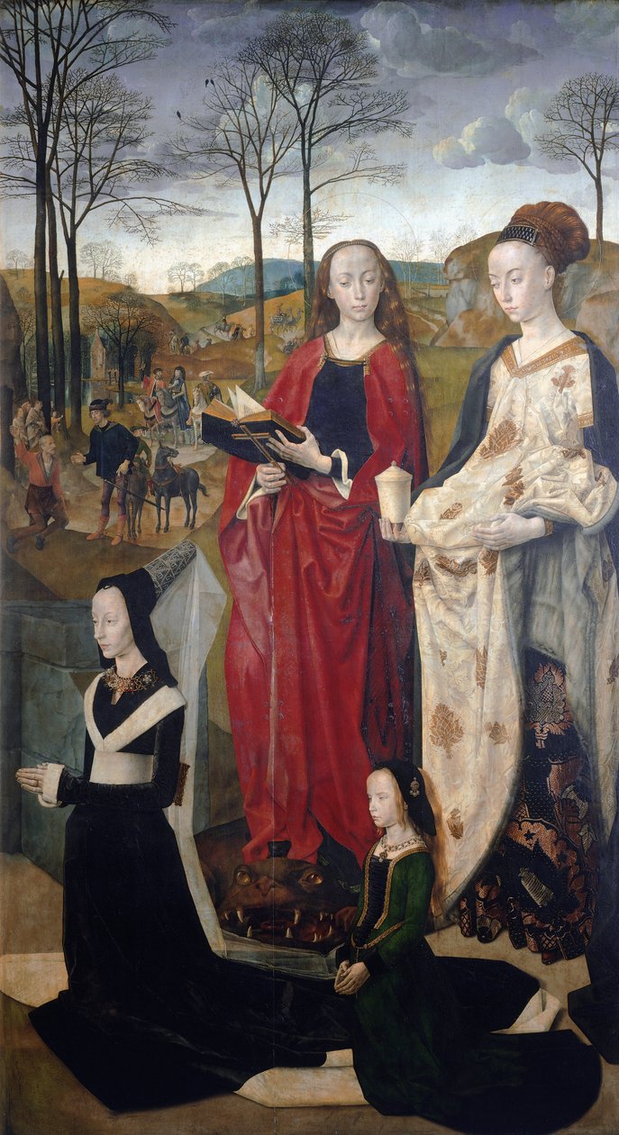 Portinari-Altar: Die Anbetung der Hirten (Detail) von Hugo van der Goes