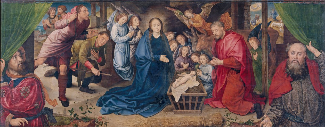 Die Anbetung der Hirten, um 1480 von Hugo van der Goes