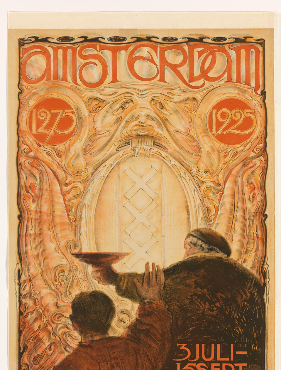Plakat für die Ausstellung Amsterdam 1275-1925 von Huib Luns