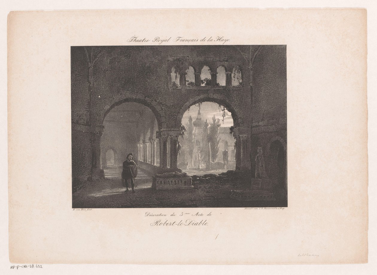 Dekorstück für die Oper Robert le diable Theatre Royal Francais de la Haye von Huib van Hove Bz