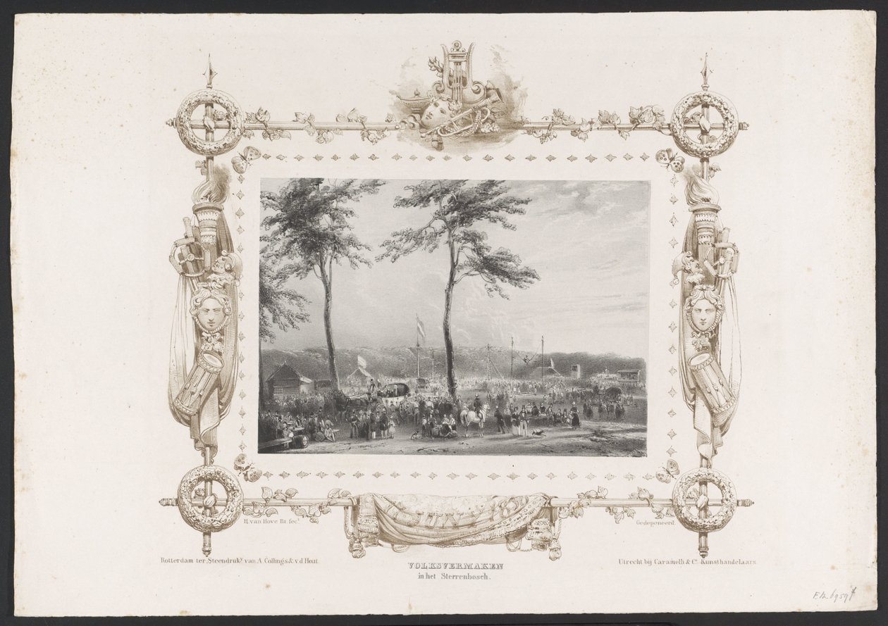 Kirmes und andere Vergnügungen, 1836 von Huib van Hove Bz