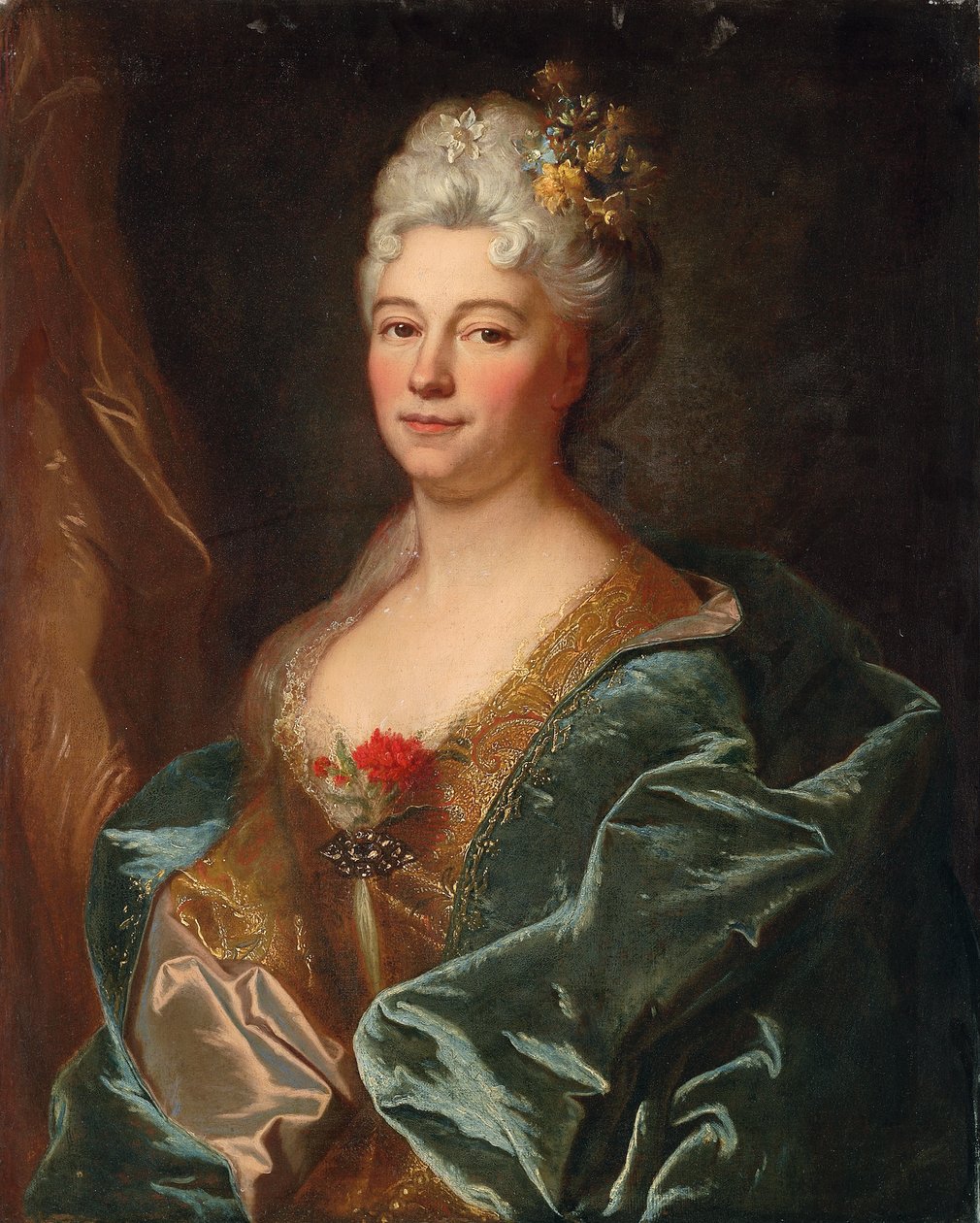 Porträt der Marquise de la Mesangere, geborene Marguerite de Rambouillet von Hyacinthe Francois Rigaud