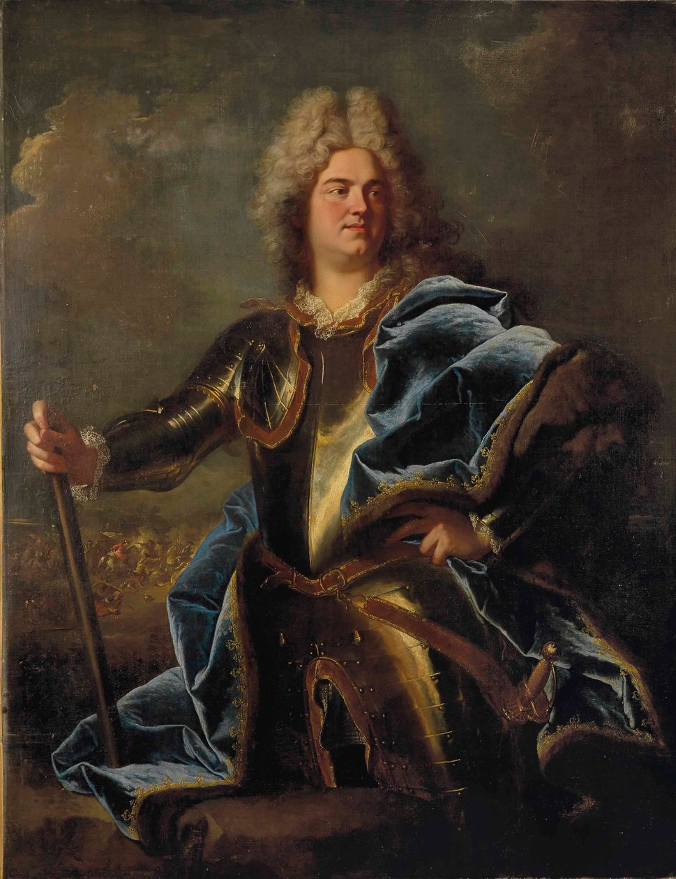 Porträt eines Mannes, traditionell identifiziert als Claude Louis Hector, Herzog von Villars (1653-1734) von Hyacinthe Rigaud