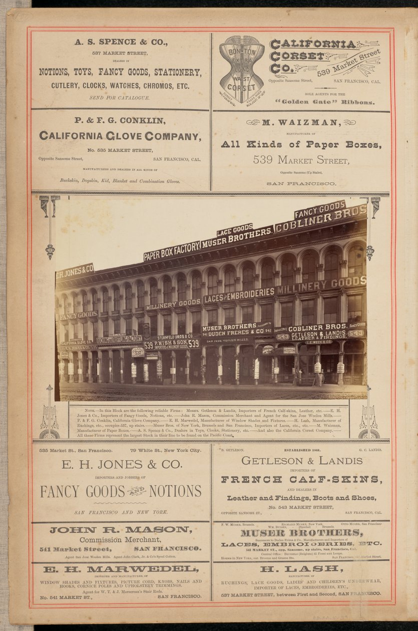 [Gebäude in der Market Street, San Francisco] von I. W. Taber