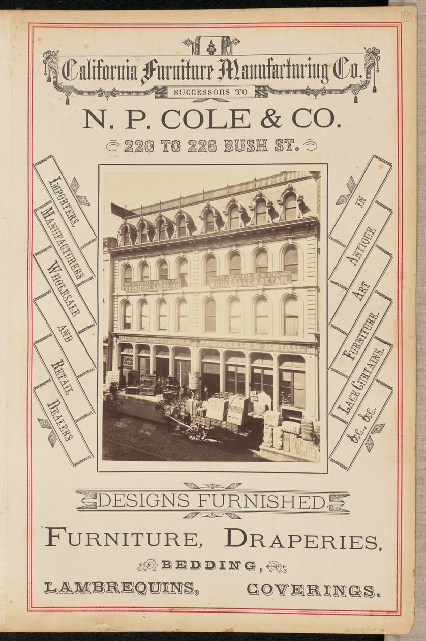 [California Furniture Manufacturing Company, San Francisco] von I. W. Taber