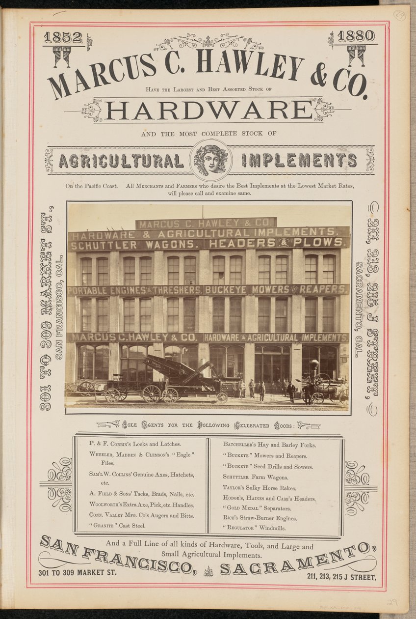 Marcus C. Hawley und Gesellschaft, San Francisco von I. W. Taber