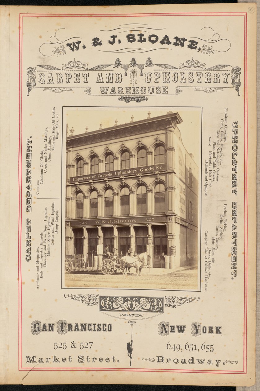 W. und J. Sloane Teppich- und Polsterwarenlager, San Francisco von I. W. Taber