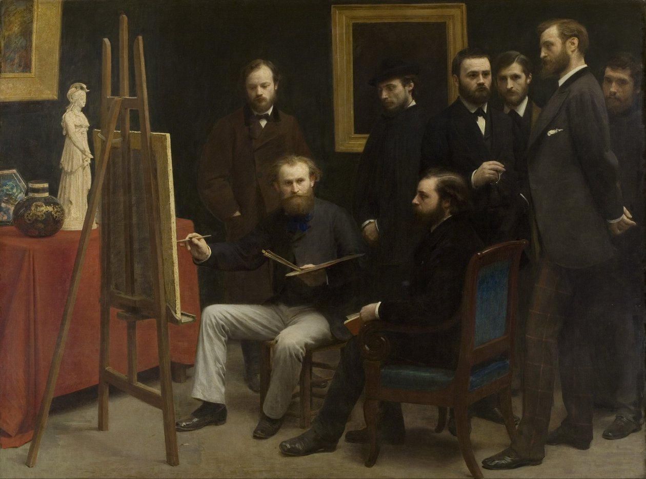 Ein Atelier in Les Batignolles, 1870 von Ignace Henri Jean Fantin Latour
