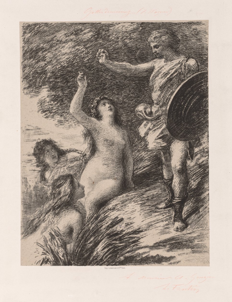 Siegfried und die Töchter des Rheins, ca. 1880 von Ignace Henri Jean Fantin Latour