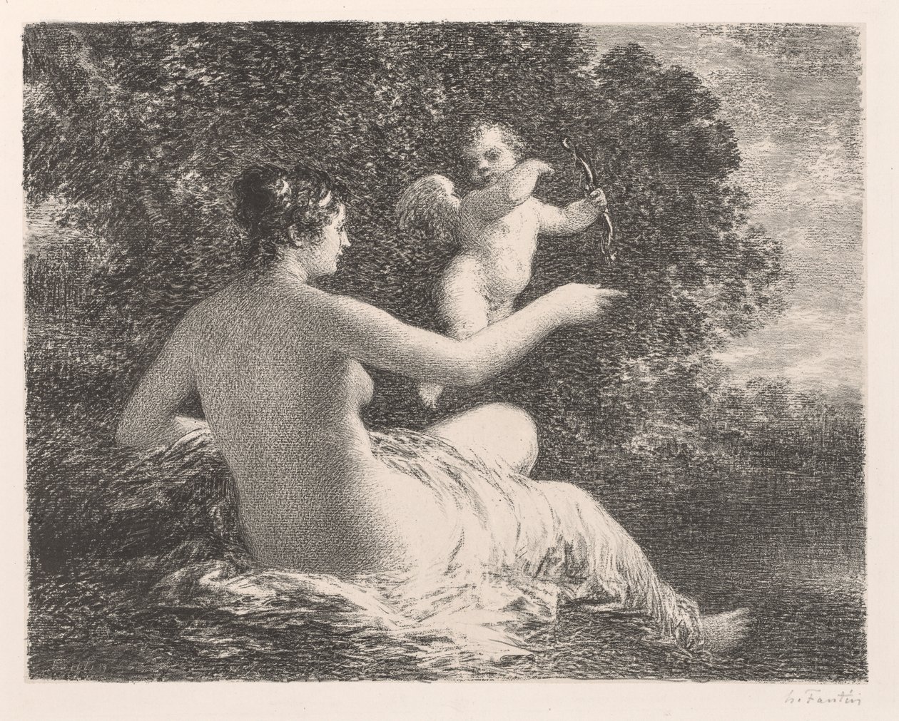 Venus und Amor, 1896 von Ignace Henri Jean Fantin Latour