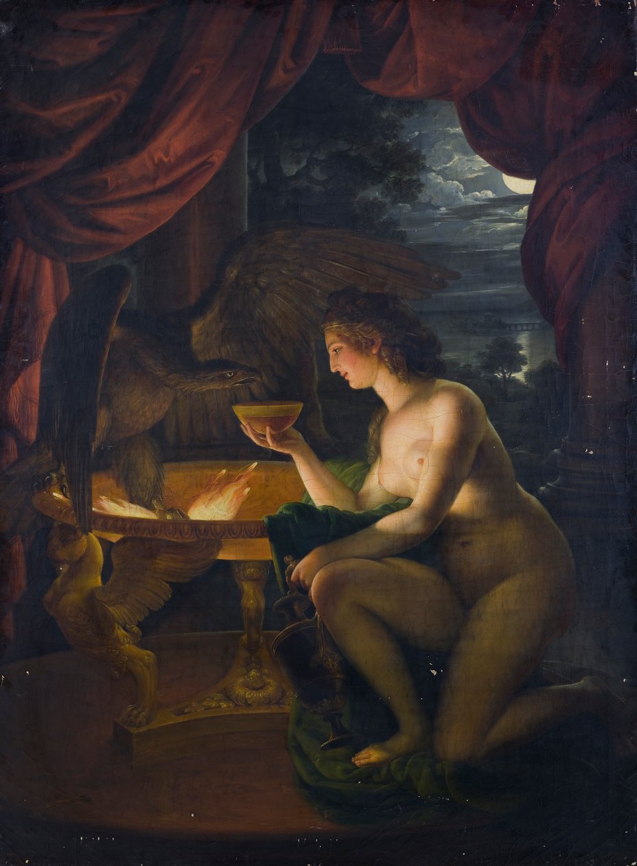 Hebe tränkt den Adler des Zeus mit Nektar von Ignaz Unterberger