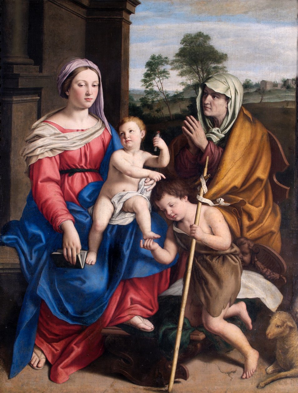 Die Jungfrau und das Kind mit hl. Elisabeth und dem kleinen hl. Johannes von Il (1609 85) Sassoferrato