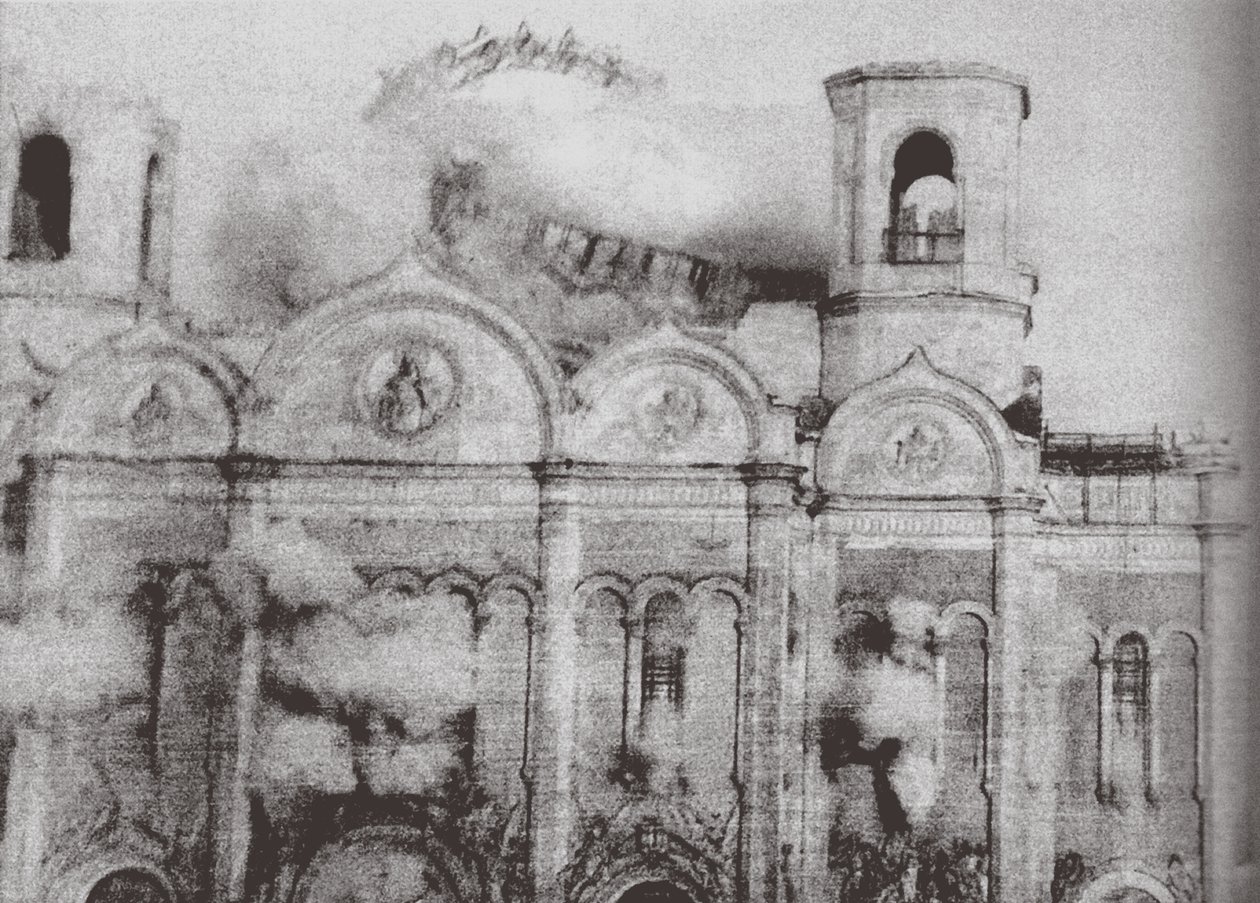 Der Abriss der Christ-Erlöser-Kathedrale in Moskau, 1931 von Ilya Arnoldovich Ilf