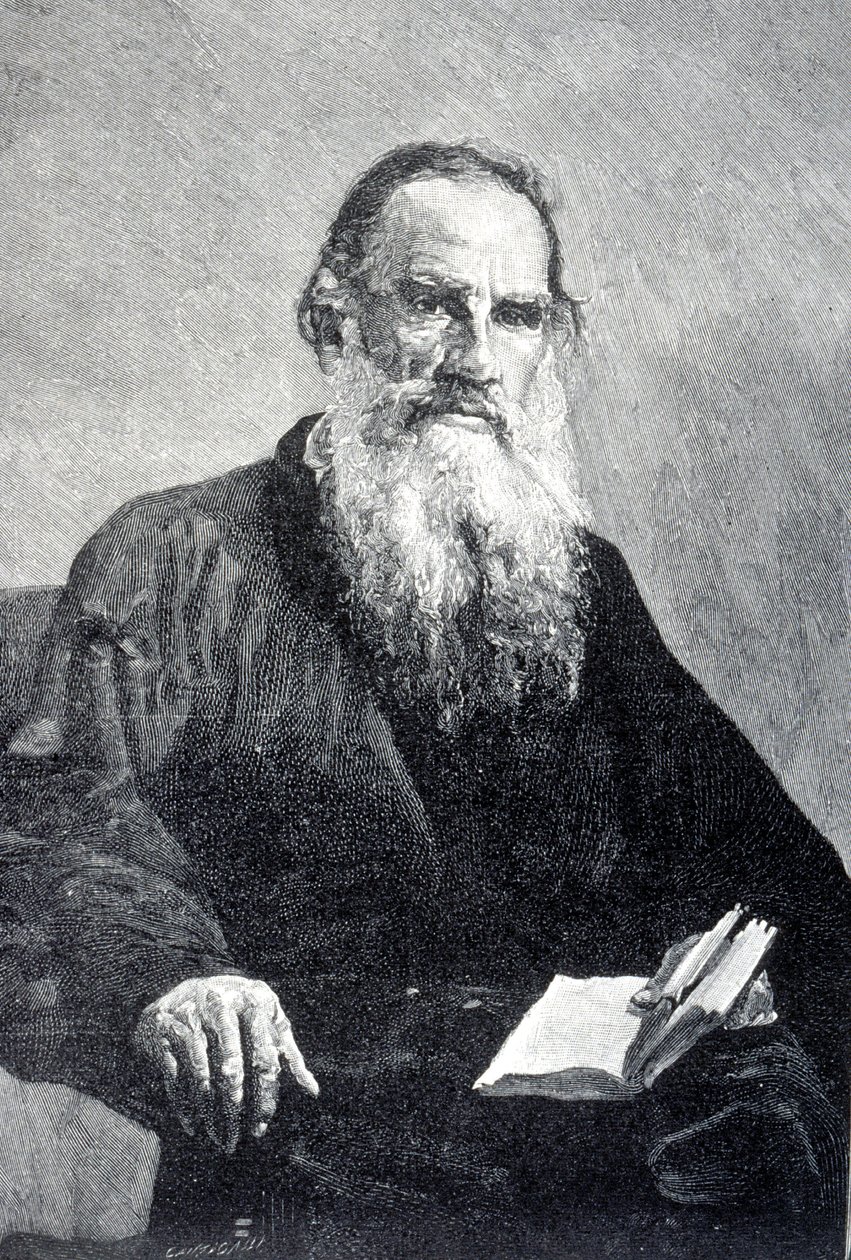 Porträt von Leo Tolstoi, 20. Jahrhundert von Ilya Efimovich (after) Repin