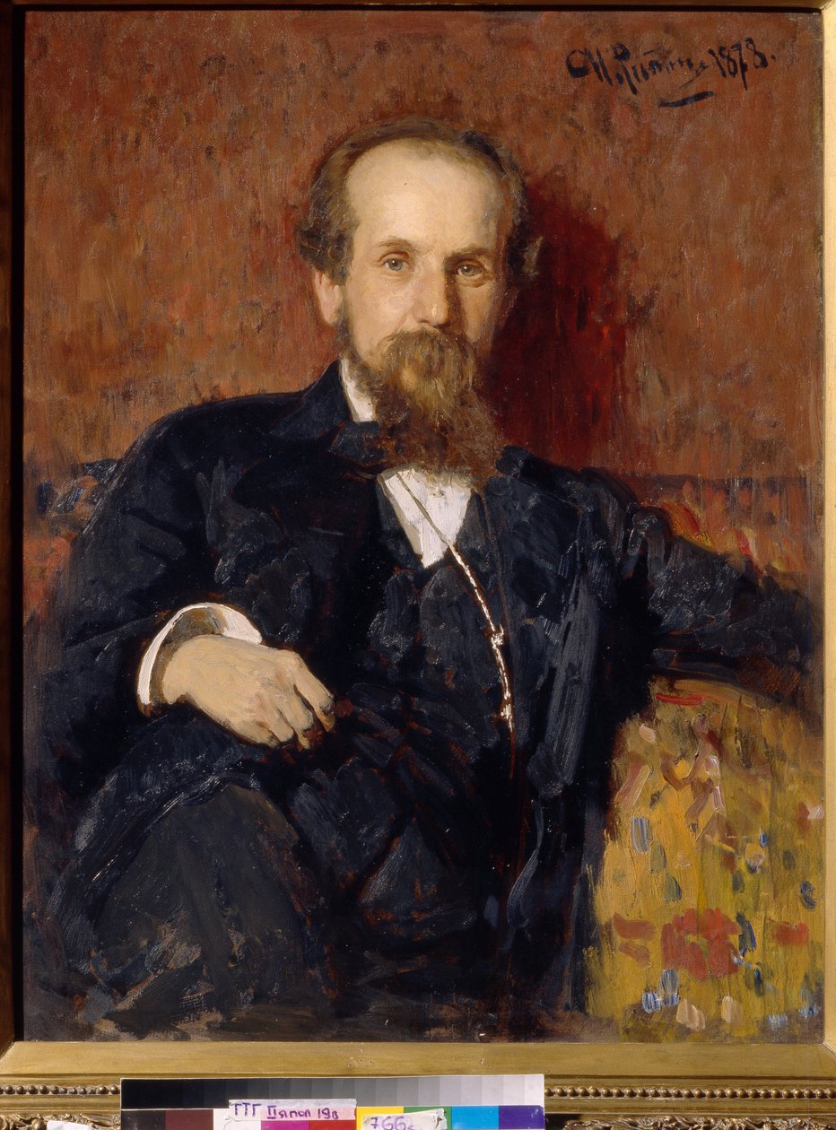 Porträt des Künstlers Pavel Petrovich Chistyakov (1832-1919) von Ilya Efimovich Repin
