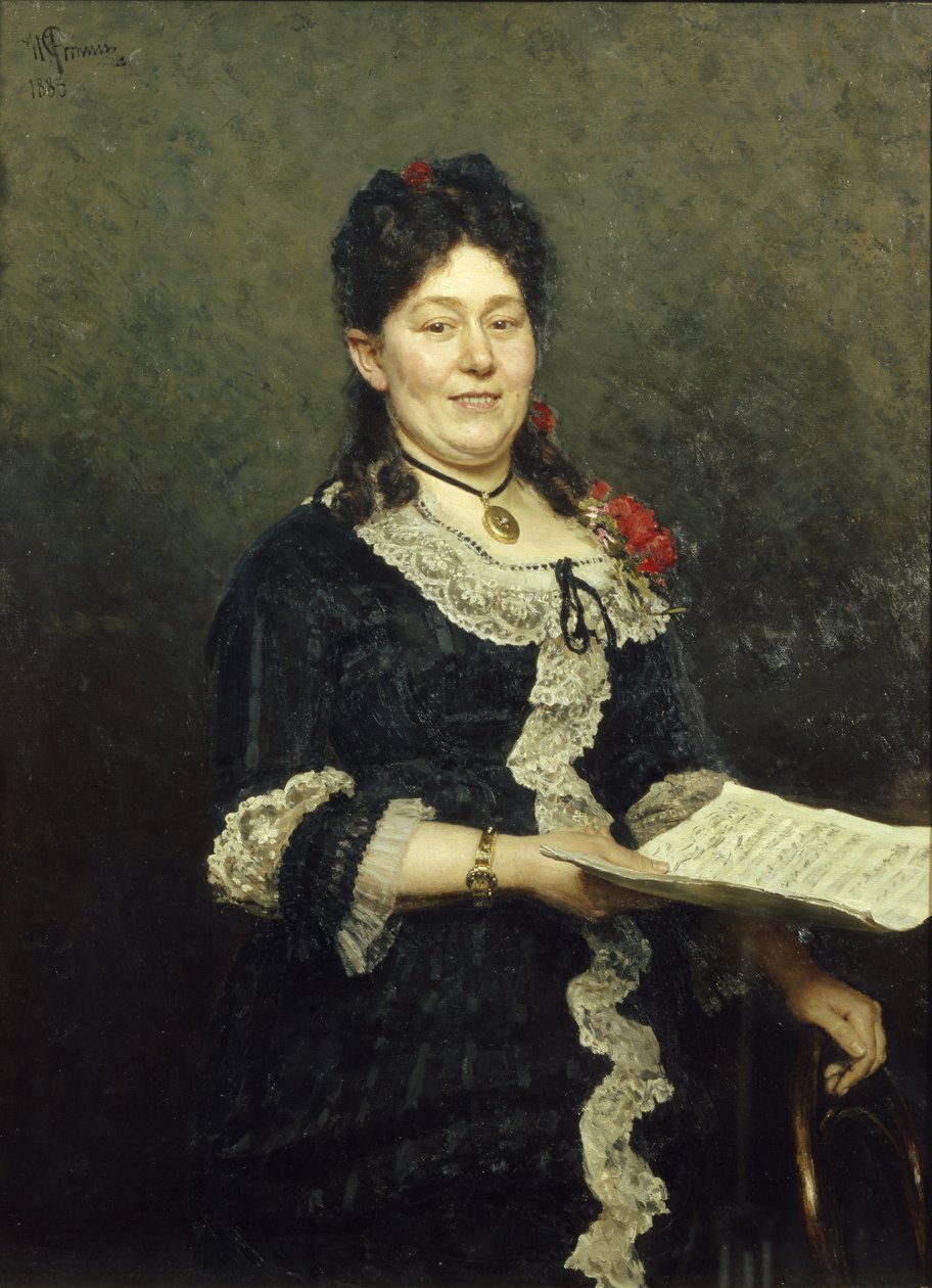 Porträt der Opernsängerin Alexandra Molas 1845-1929, 1883 von Ilya Efimovich Repin