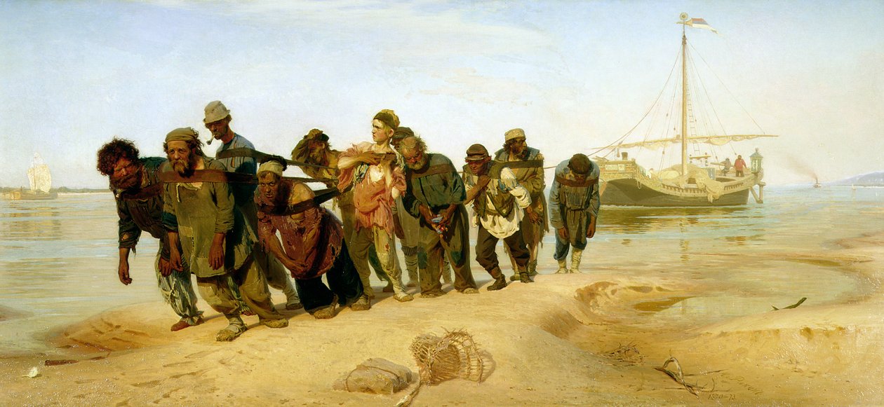 Die Wolgaschlepper von Ilya Efimovich Repin