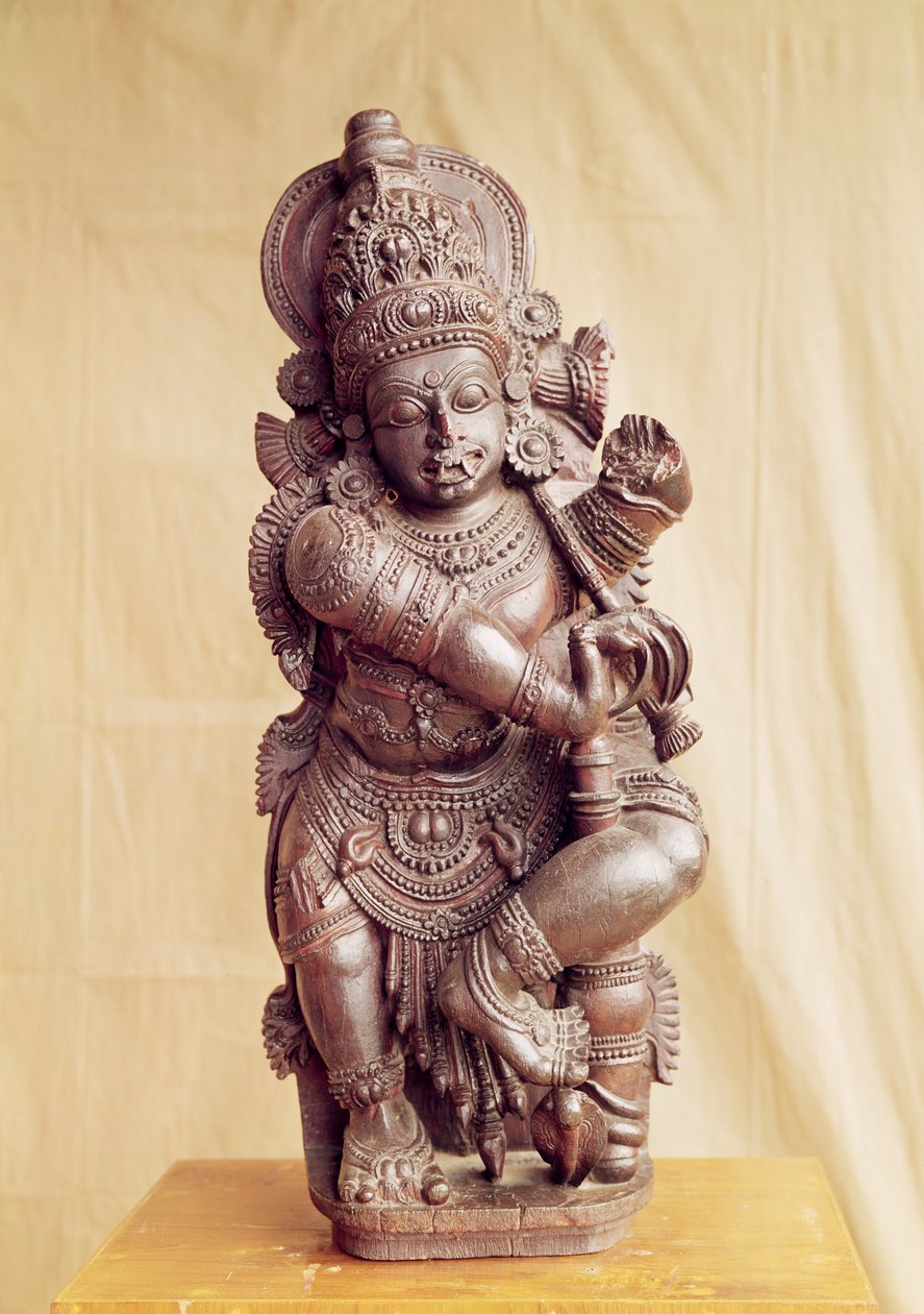 Durga, aus Südindien (Holz) von Indian School