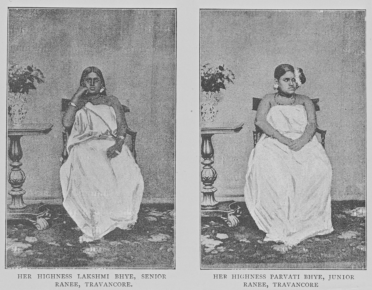 Zwei Ranis von Travancore von Indian photographer