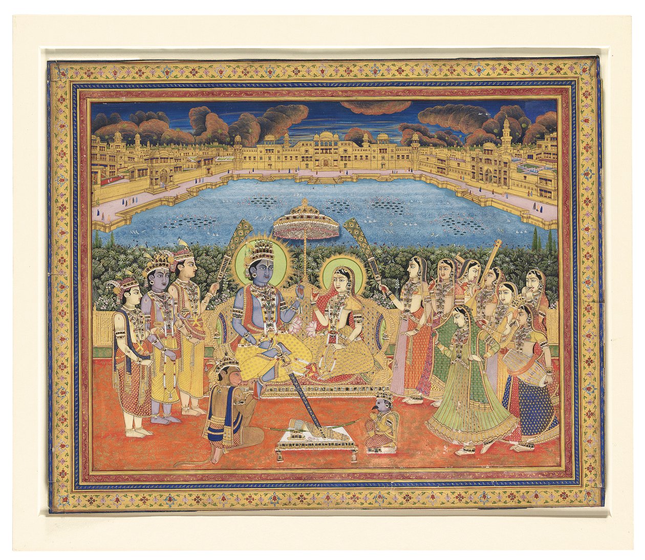 Ein Gemälde von Rama und Sita, Indien, Jaipur, ca. 1800 von Indian School
