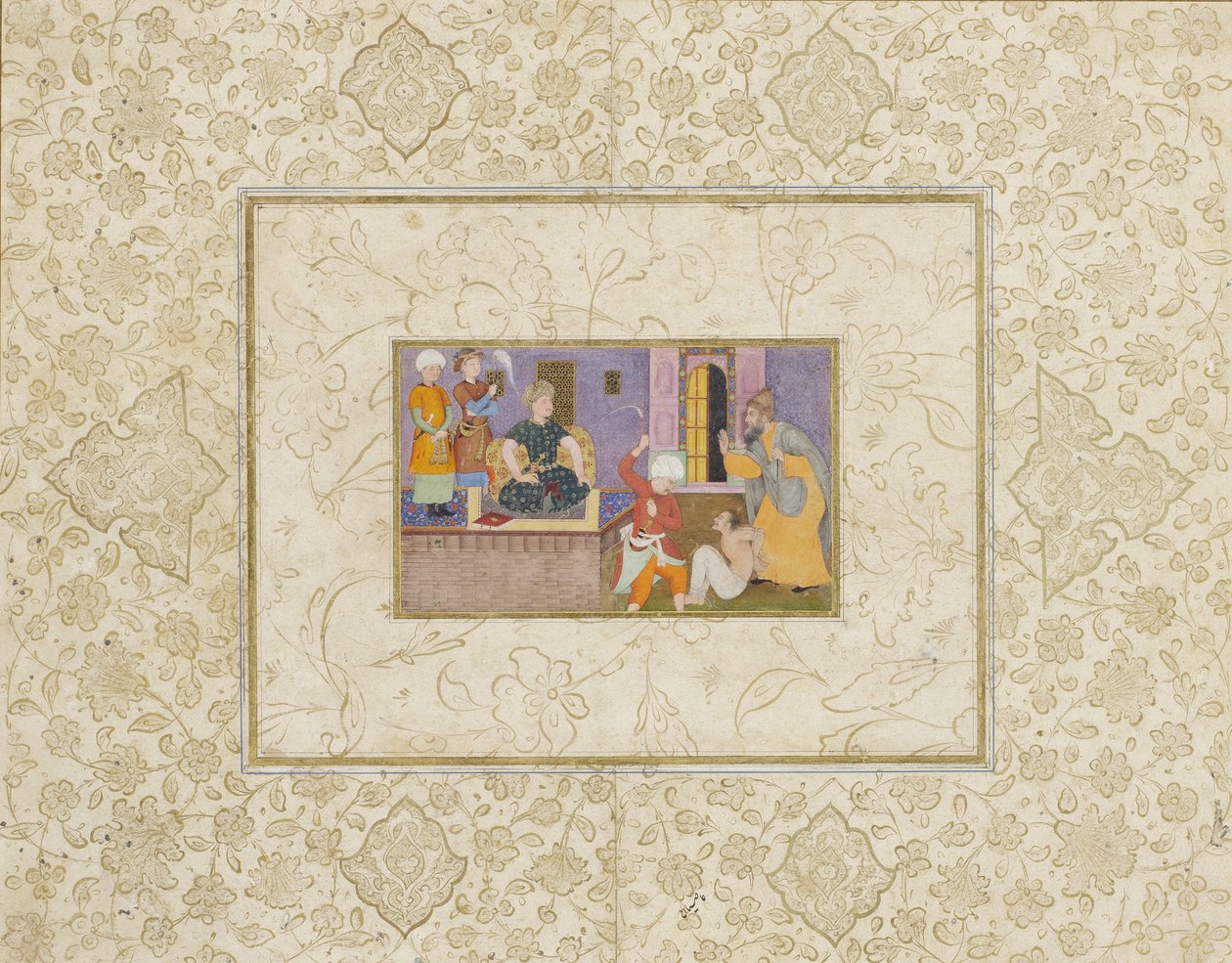 Ein Gefangener wird der Gerechtigkeit zugeführt, ca. 1610 von Indian School