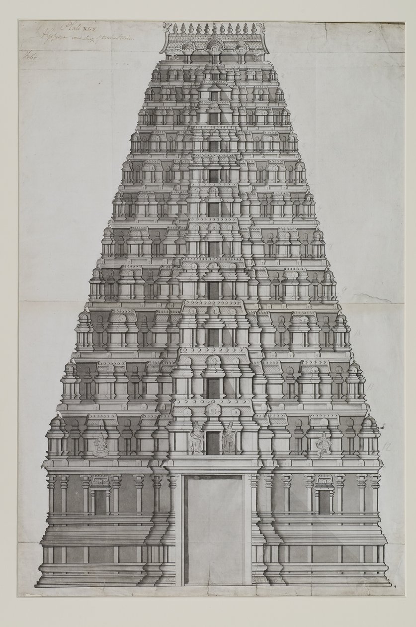 Ein zwölfstöckiger Gopuram von Indian School