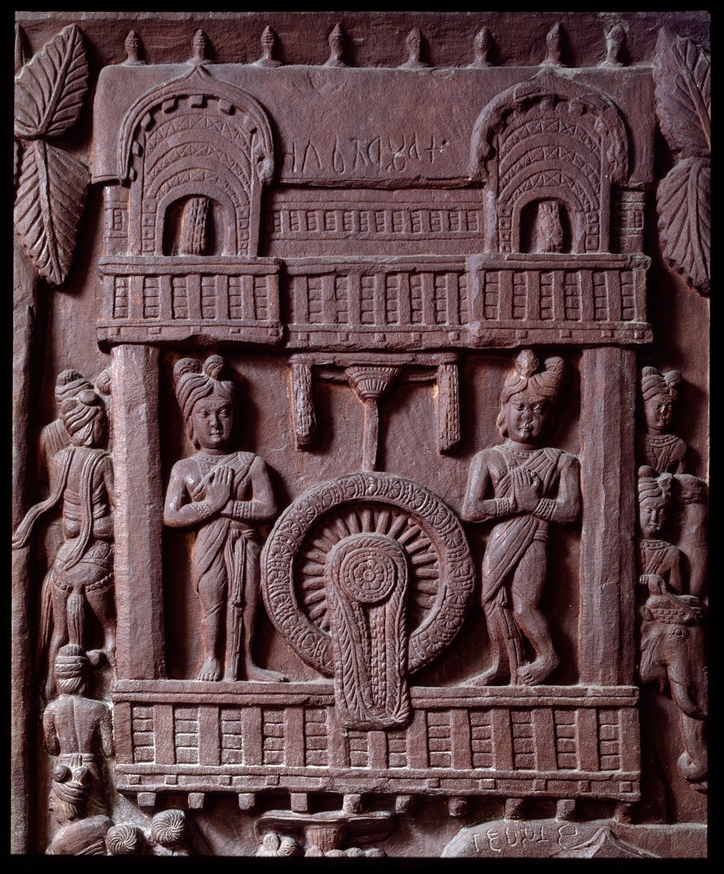 Buddhismus: „Prasenjits letzter Besuch bei Buddha“ (Detail) von Indian School