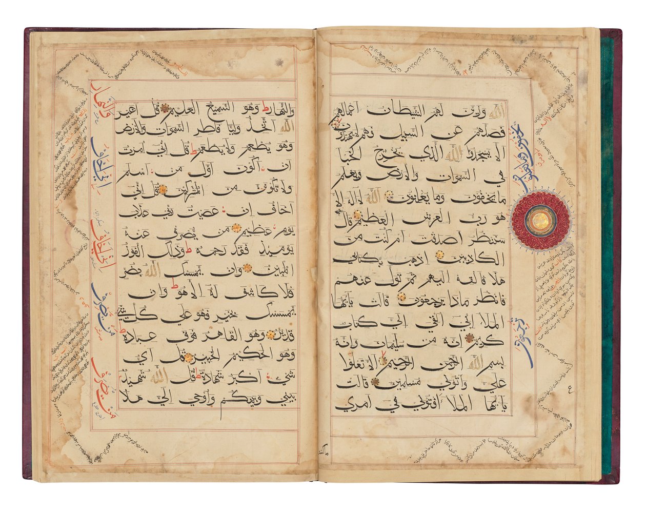 Folios aus einem monumentalen Bihari-Koran, Sultanat Indien, wahrscheinlich 15. Jahrhundert von Indian School