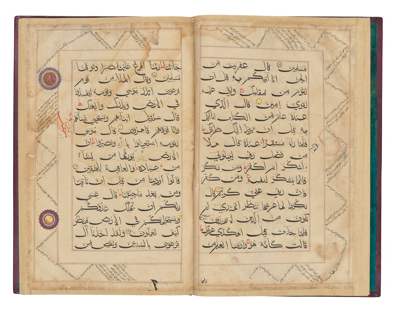 Folios aus einem monumentalen Bihari-Koran, Sultanat Indien, wahrscheinlich 15. Jahrhundert von Indian School