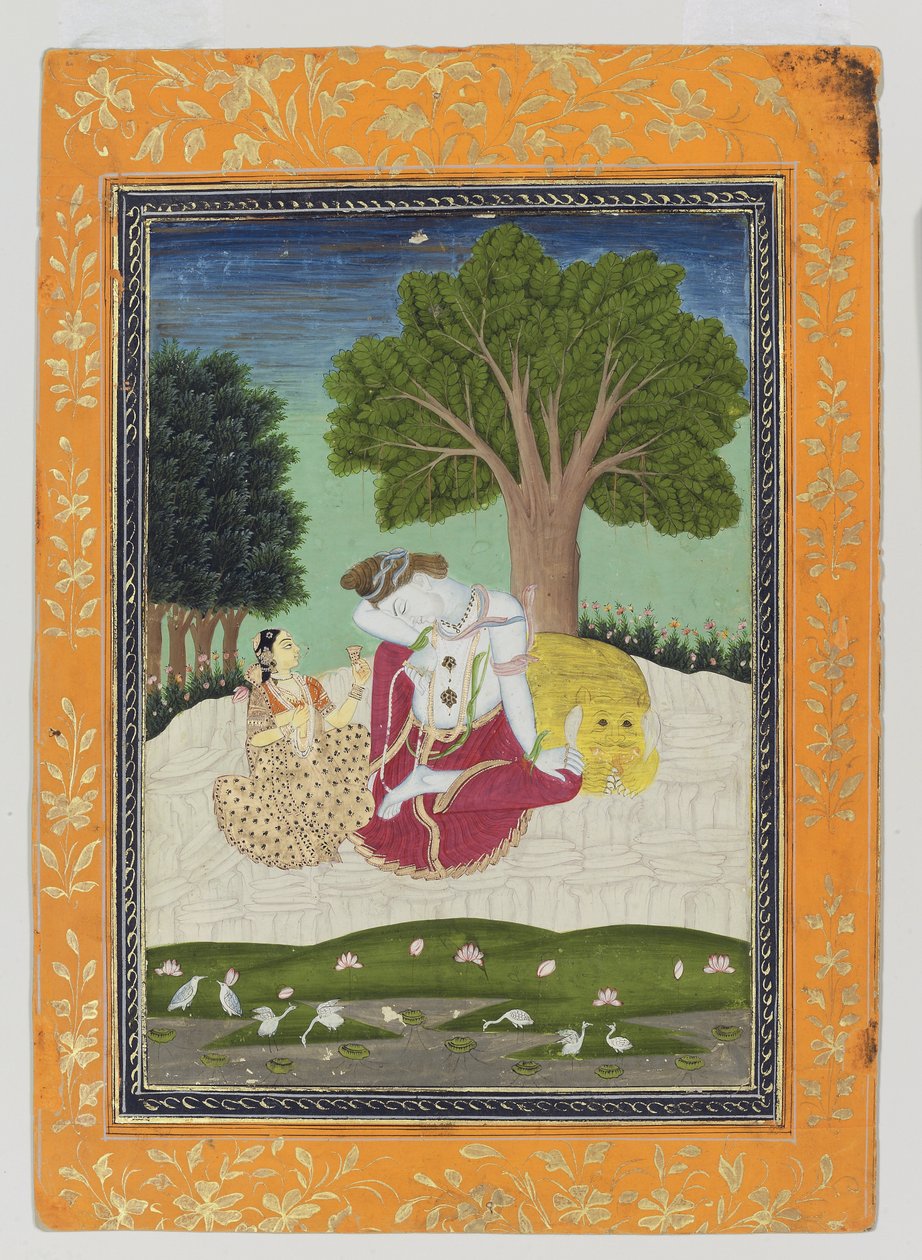 Parvati bietet Shiva eine Tasse an, ca. 1800 von Indian School