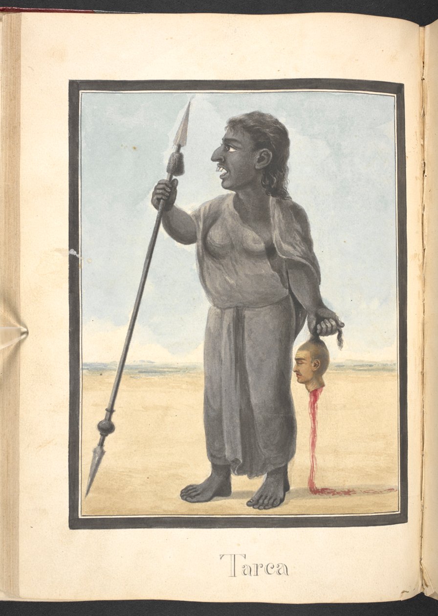 Tarka, eine Dämonin, getötet von Rama von Indian School
