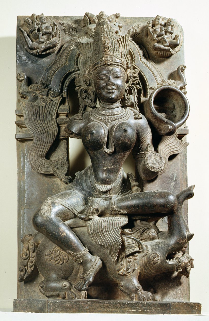 Varunani, Schnitzerei aus dem Konark-Sonnentempel, Orissa, Östliche Ganga-Dynastie von Indian School