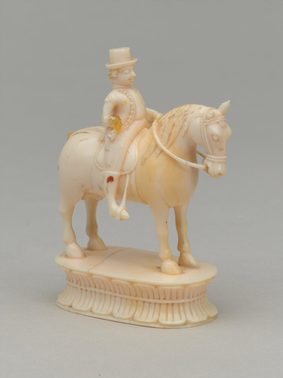 Weißer Springer, Schachfigur, Indien, ca. 1820 von Indian School