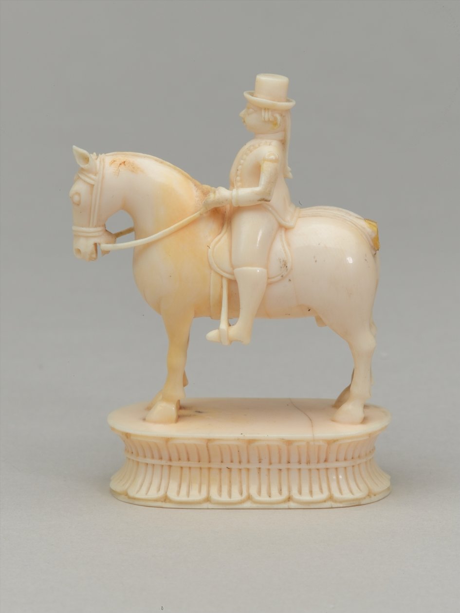 Weißer Springer, Schachfigur, Indien, ca. 1820 von Indian School