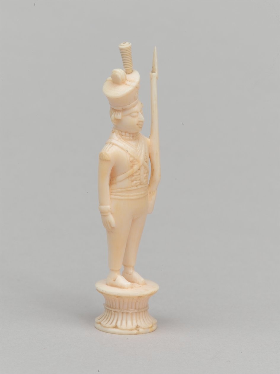 Weißer Bauer, Schachfigur, Indien, ca. 1820 von Indian School