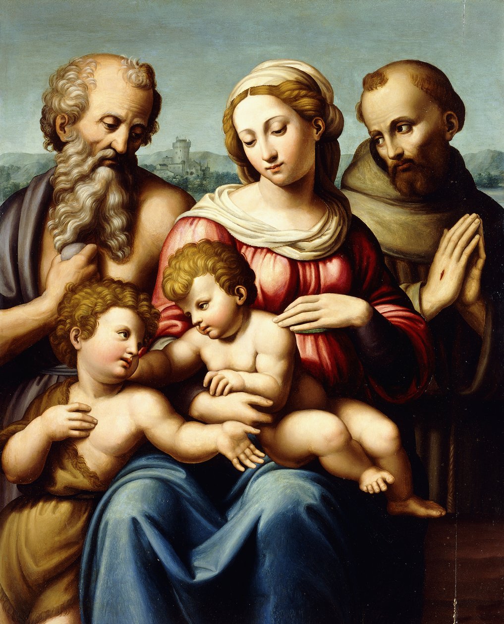Die Madonna und das Kind mit dem kleinen Johannes dem Täufer von Innocenzo da Imola